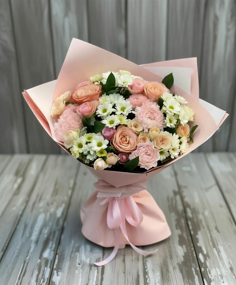 Букет цветов из: Гвоздики, Розы и Хризантемы в Королёве