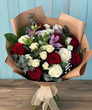 Букет цветов из:  Розы и Альстромерии в Королёве