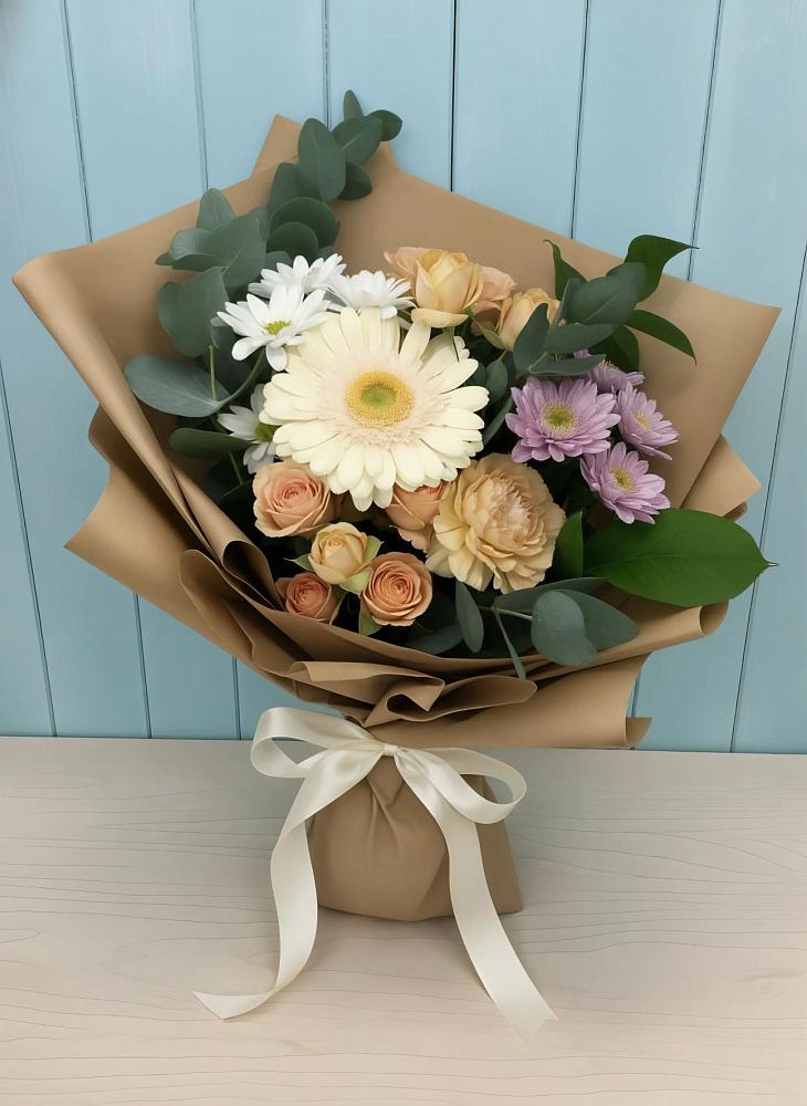 Букет цветов из: Герберы и Хризантемы в Королёве