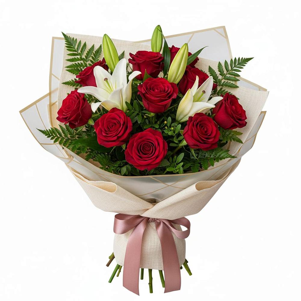 Букет цветов из: Лилии и Розы в Королёве