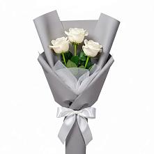 Букет 3 белые розы #REPLACE_PRED# Королёве