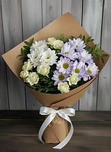 Букет цветов из:  Хризантемы и Розы в Королёве