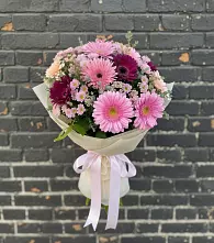 Букет цветов из:  Герберы и Хризантемы в Королёве