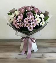 Букет цветов из:  Хризантемы и Розы в Королёве