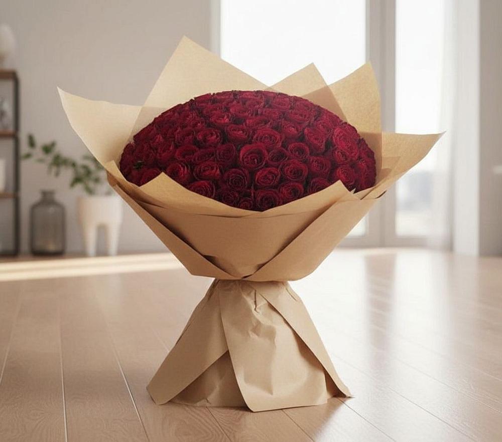 Букет 101 Красная роза в Королёве