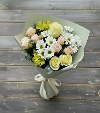 Букет цветов из:  Альстромерии, Розы и Хризантемы #REPLACE_PRED# Королёве
