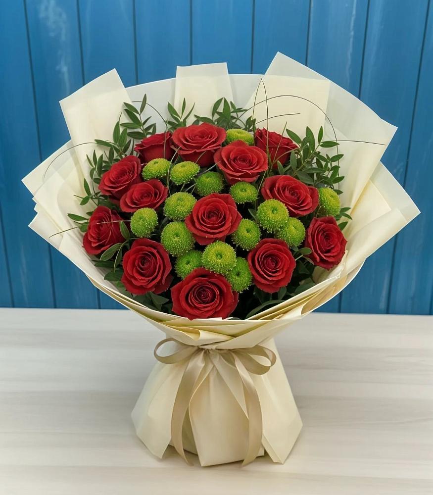 Букет цветов из: Розы и Хризантемы в Королёве