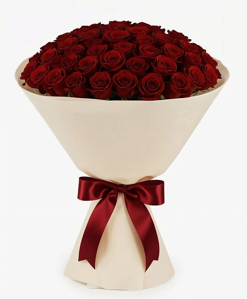 Букет 101 Бордовая роза Блэк Бакарра в Королёве